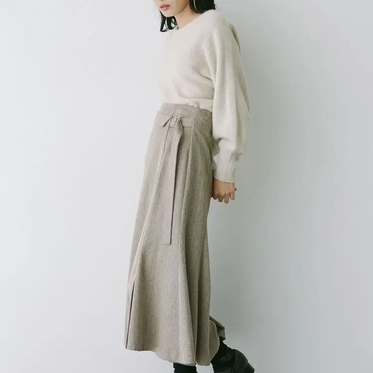 High Waist Asymmetrical Pleated Skirt with Sa Moon Pattern Fi Tail Skirt mid Length a Line Skirt for Women