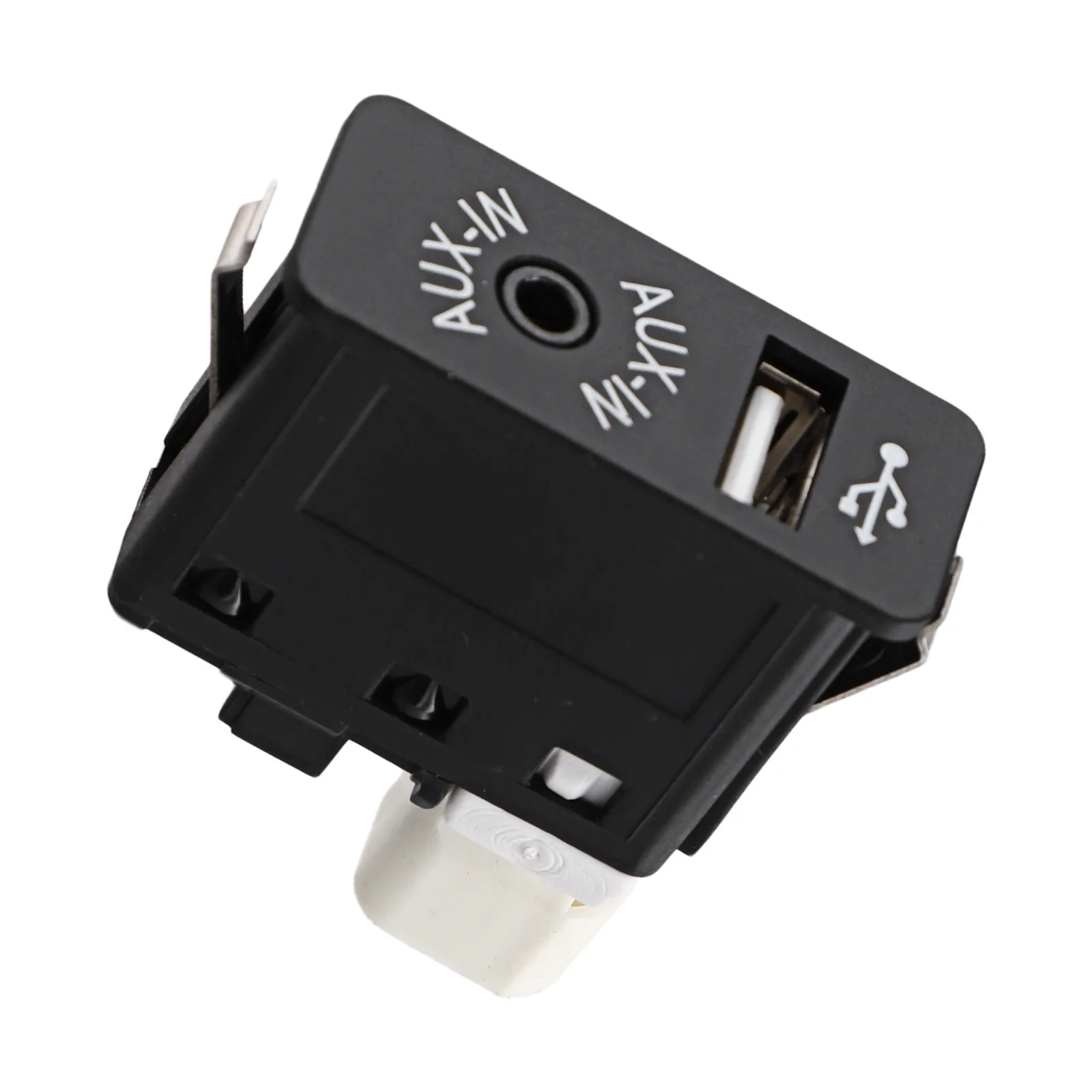 Black AUX Input Socket AUX Socket Light Weight Non-deformation Small Size Wear-resistant Car USB AUX Input Socket