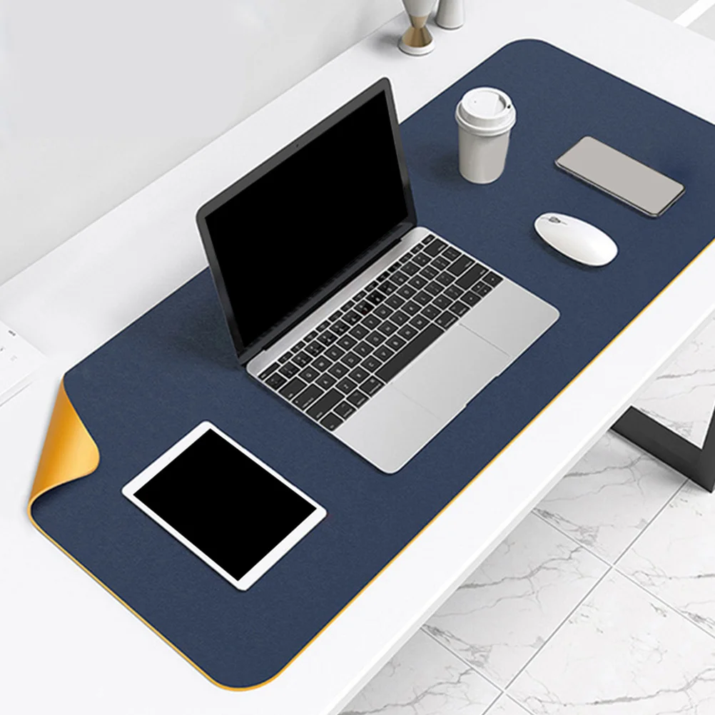 

Computer Desk Pad Solid Color Textured Non-Slip Mousepad For Office Laptop Gaming Eye Protection Water Repellent