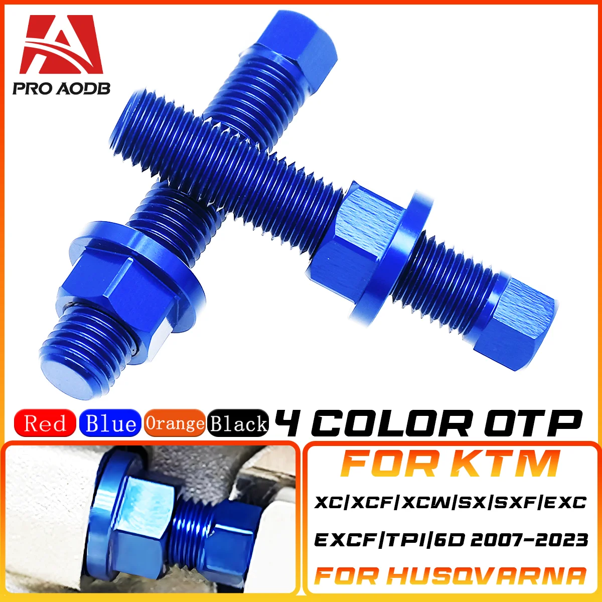

M10 CNC Rear Axle Blocks Chain Adjuster Bolt For KTM SX SXF XC XCF XCW EXC EXCF 125 150 200 250 300 350 400 450 500 2007-2023