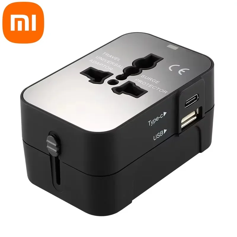 Xiaomi Universal Travel Adapter with Dual USB Port Power Adaptor UK to EU Plug Outlet Converter Socket Plug Adaptor Connector