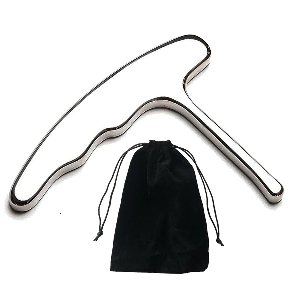 Stainless Steel Manual Deep Tissue Massage Tool Trigger Point Massage T-Bar Full Body Massage Tool Foot Fascial Relaxation