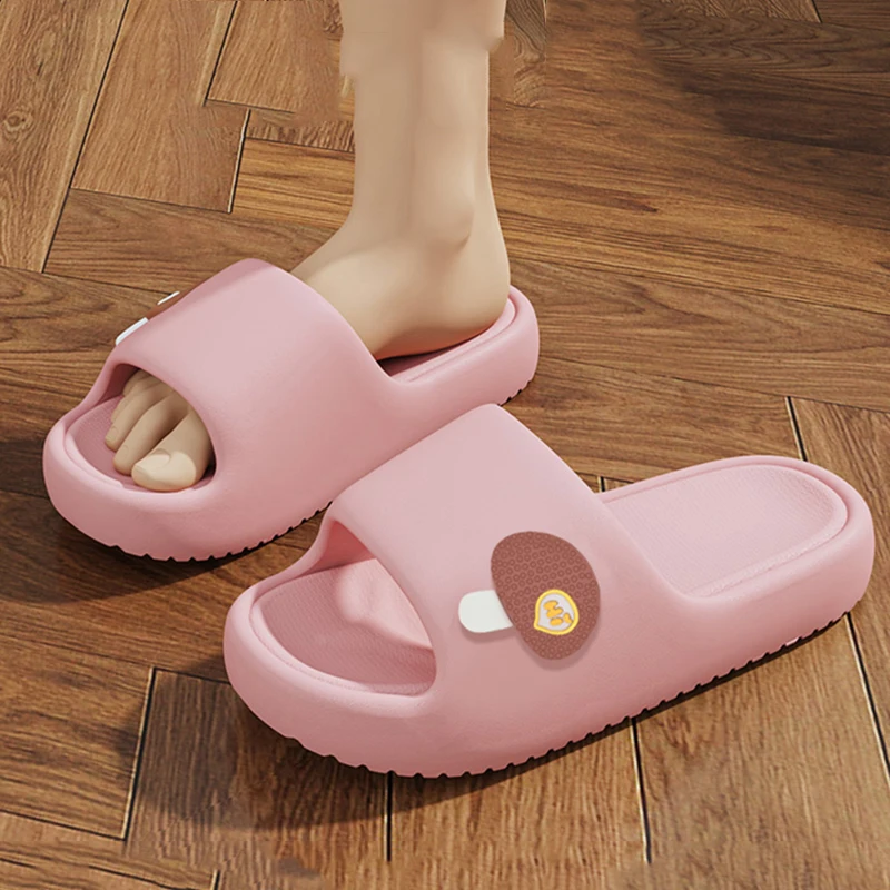 Lightweight Soft Sole Couple Home Slippers Women Summer Comfortable Eva Platform Slides Woman Indoor Non Slip Bathroom Flip Flop image 5