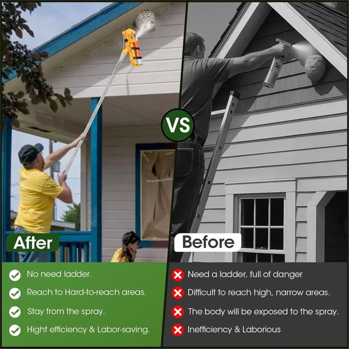 Time Saving Sprays Can Extension Pole Adaptor, Adjustable Sprayer Bracket Adaptor for Wasp Bee Sprays Long Range, Sprays Paint