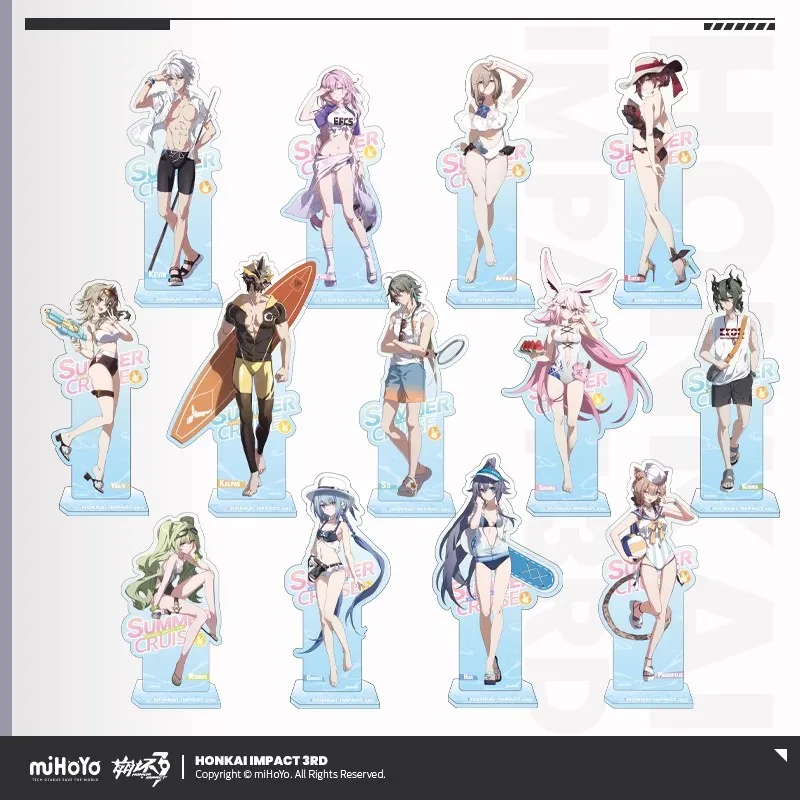 

Официальная акриловая табличка miHoYo Honkai Impact 3rd Leisurely Summer Days, том 4, оригинальные аксессуары для игр в стиле аниме