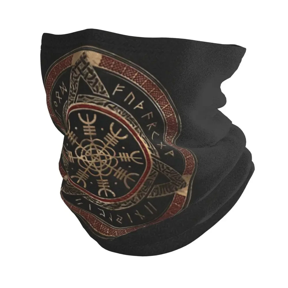 The Helm Of Awe Viking Bandana Neckerchief for Hiking Women Men Wrap Scarf Neck Headband Warmer