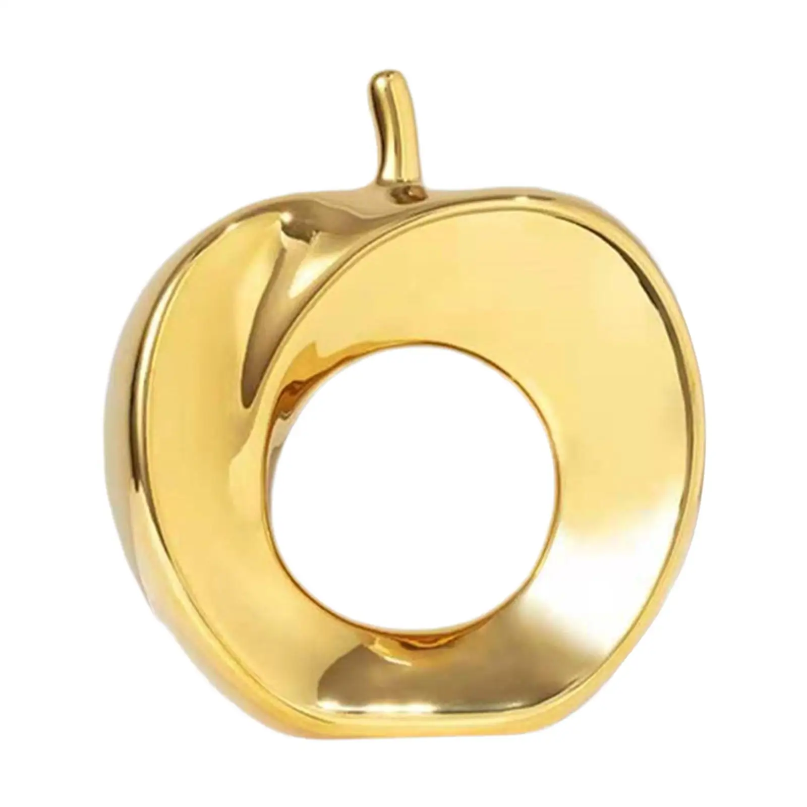 Apple Statue Art Ornament Collectible Placement Photo Props Apple Sculpture for Hotel Table Furniture Shelf Home Decorations
