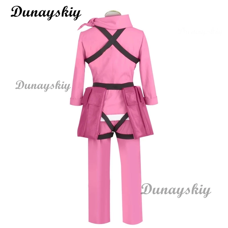 مجموعة كاملة من أزياء Gun Gale Online Llenn (Kohiruimaki Karen) - زي موحد مع معطف وسروال وشعر مستعار