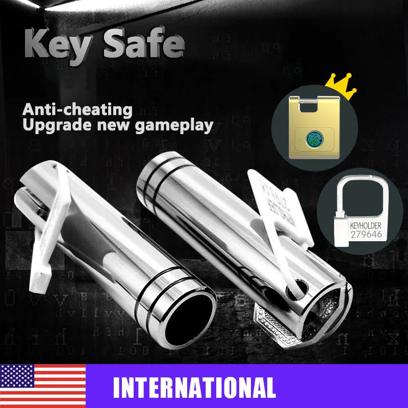 Couple Games Anti-Cheating Metal Chastity Device Key Storage Box Safe Cock Cage Unlock One-Time Keyholder Chastity Sex Toys