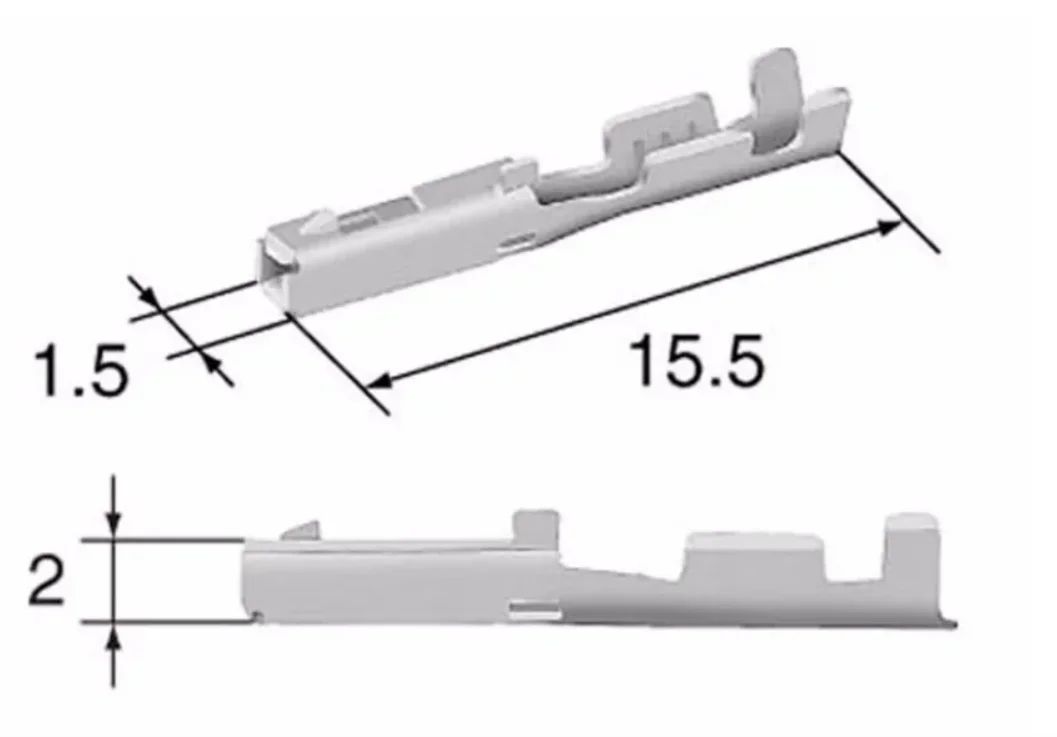 Oryginalny ST 731053 Złącze -3 KET, samochodowy terminal żeński, kabel elektroniczny, 100 szt.