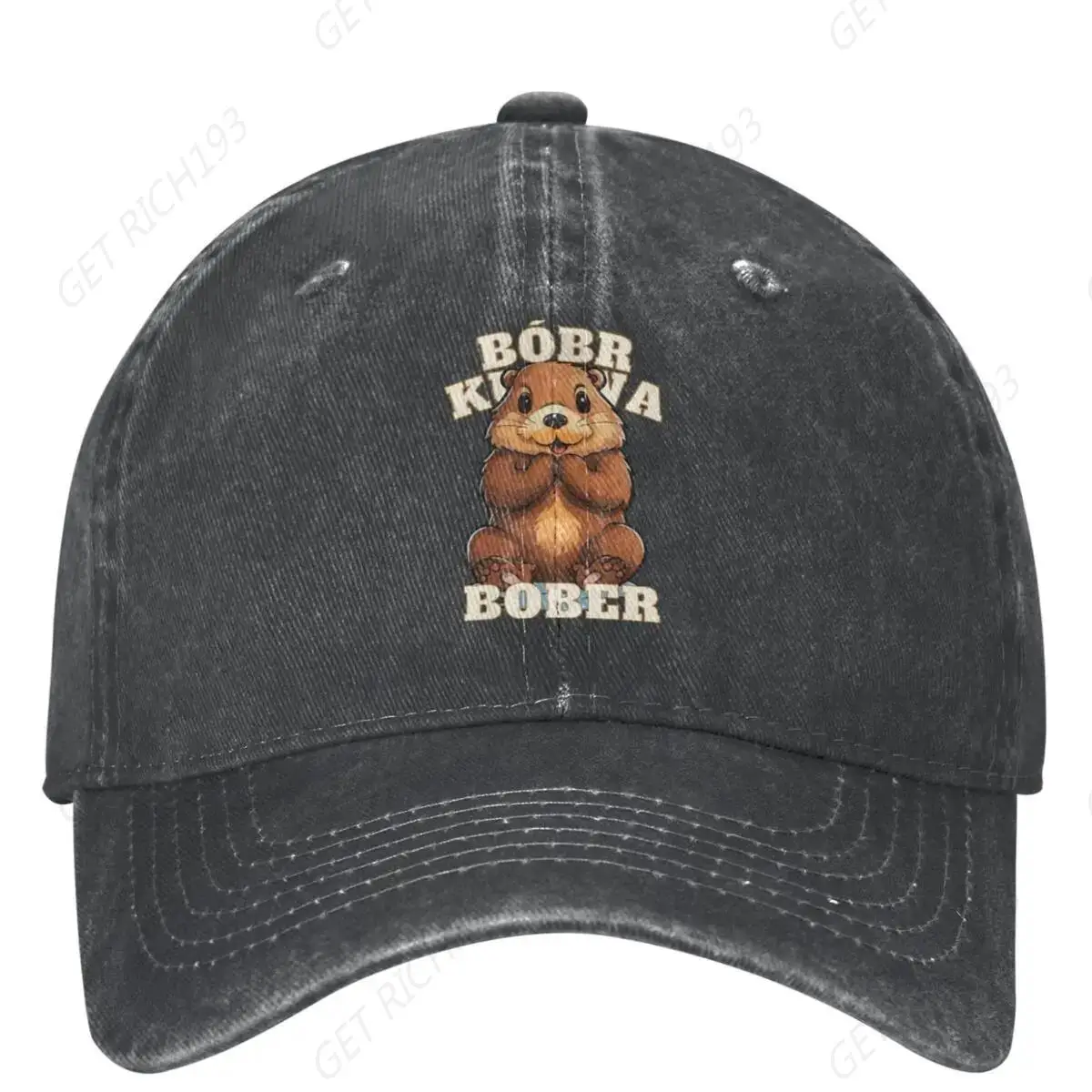 Bobr Kurwa Baseball Cap Bober Beaver Meme Y2k Funny Men Adult Washed Hip Hop Hats Sunscreen Print Kpop Rock Baseball Caps Gift