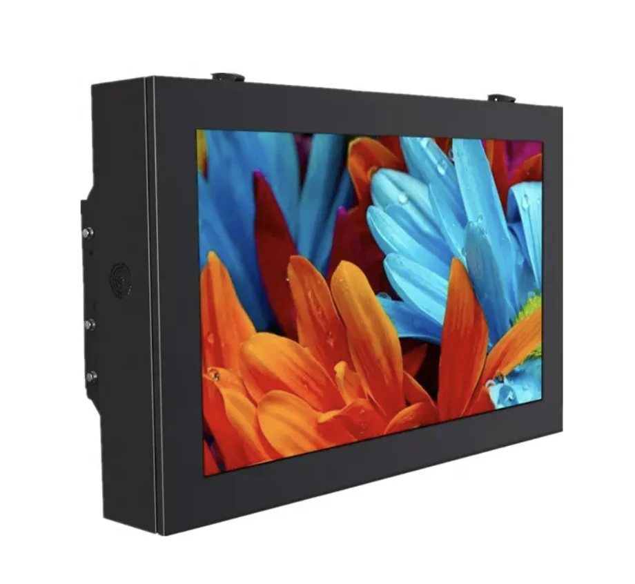 Outdoor Waterproof LCD High Brightness Wall-mount Screen TV for Full Sun All Weather Usage-Advertising Big Screen TV  Dustproof
