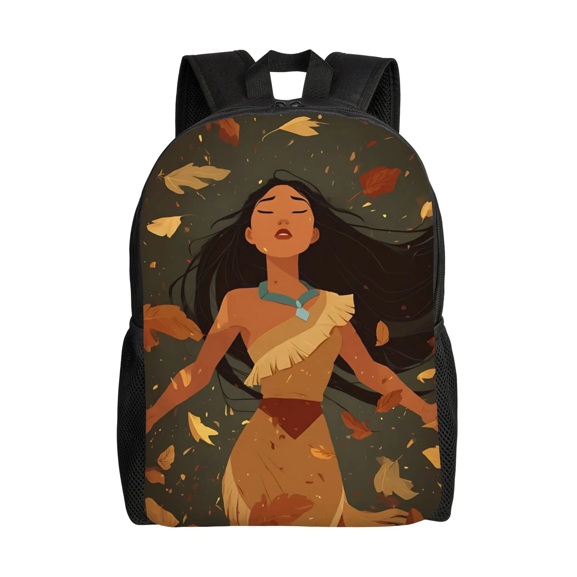 

first day of school Backpack Disney animation Daypack Pocahontas Princess fallen leaves style Hiking Sturdy Shoulder Rucksack