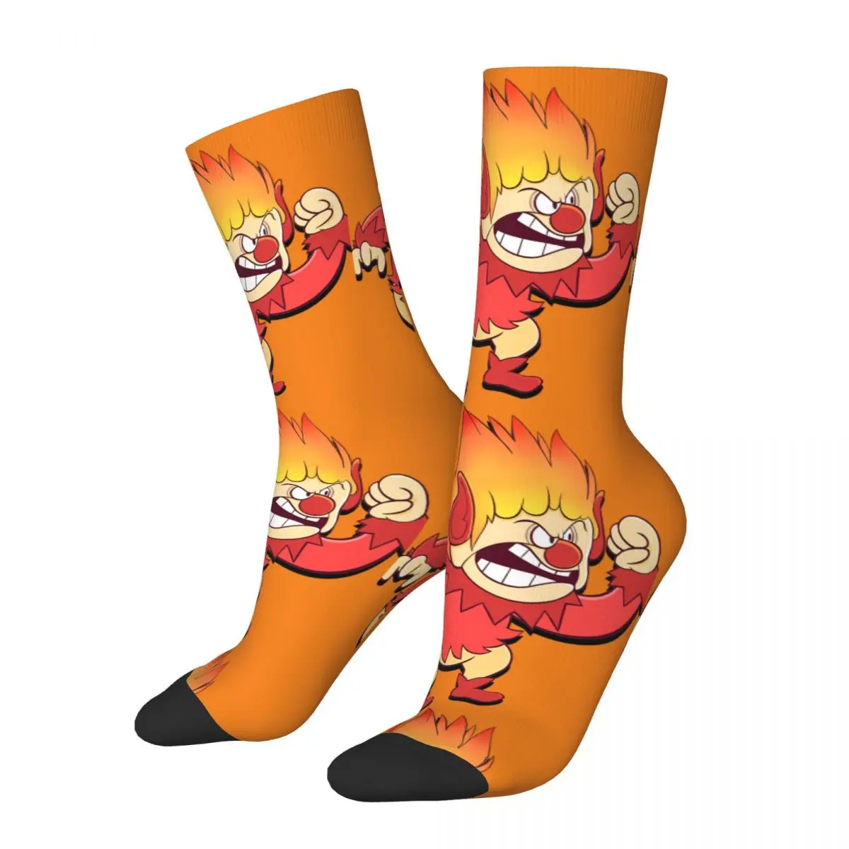 Funny Happy Men's compression Socks Heat Miser-3 Retro Harajuku The Year without a Santa Claus 1974 TV Seamless Crew Sock