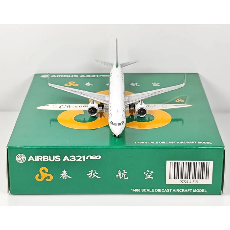 JC Wings Diecast 1/400 Scale XX4456 Spring Airlines A321neo B-30FZ Alloy Aircraft Model Collectible Ornament Decoration