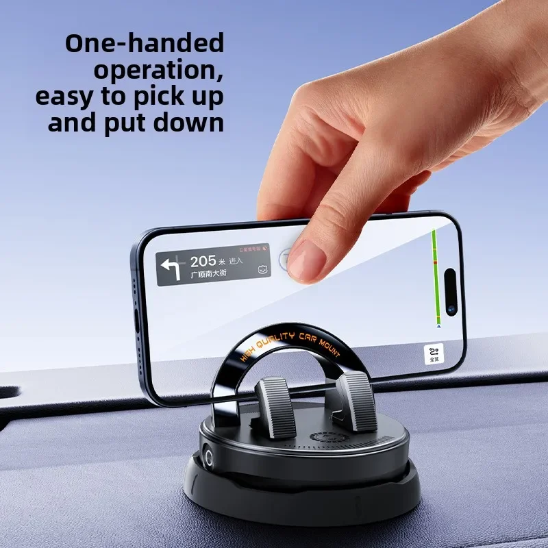 Dashboard Grip Phone Mount, Anti-Slip One-Hand Holder, Universal Car Stand for iPhone Samsung Android All Smartphones