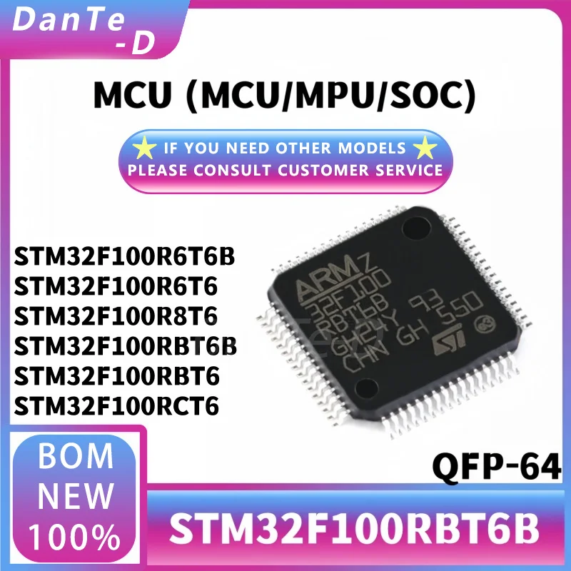 STM32F100RBT6B QFP-64 (MCU/MPU/SOC) Original