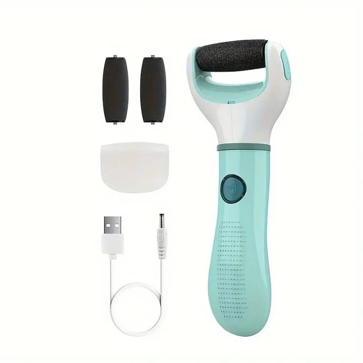 1 قطعة مطحنة القدم الكهربائية السيارات اللاسلكية إزالة الجلد الميت النسيج الشقوق الصلب متصدع الجلد باديكير أداة مقاوم للماء منظف القدمين
