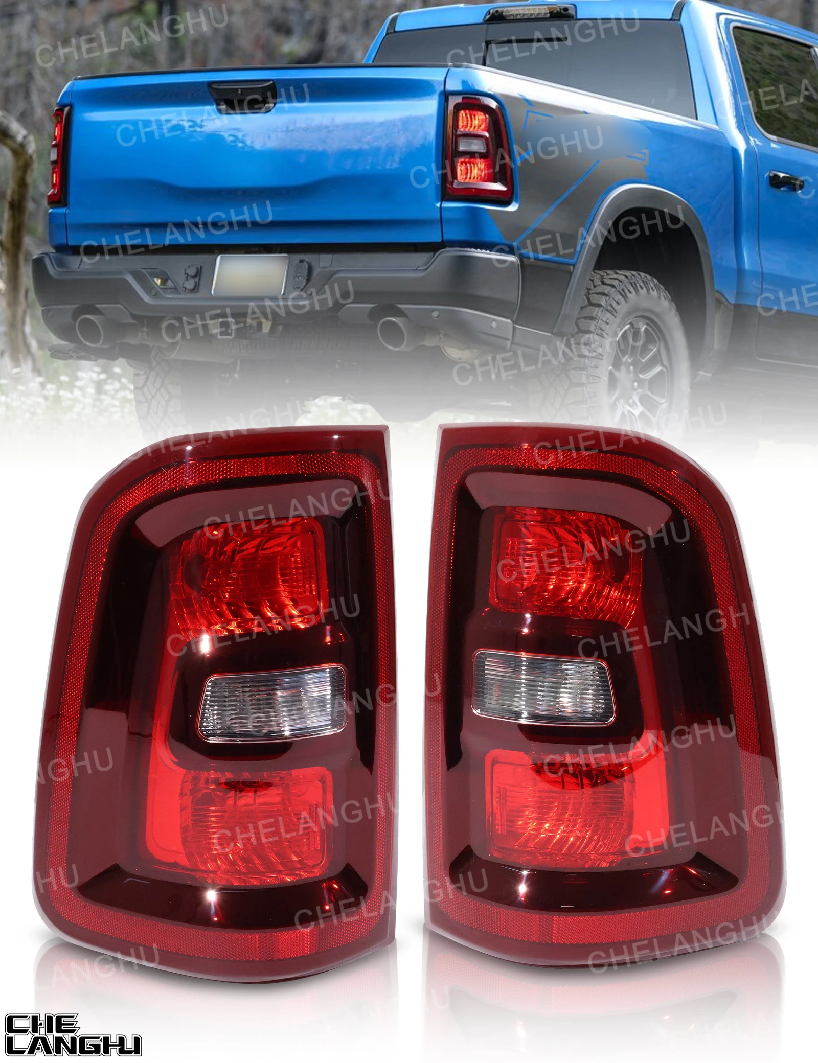 For Dodge RAM 1500 2025 Car accessories 4 Pin Halogen Tail Light Rear Brake Lamp 68531047AA 68531046AA
