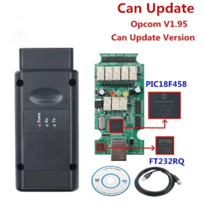 Новый автомобильный диагностический инструмент Opcom 2021 200603a OP COM 1,95 1,99 OBD2 с обновлением PIC18F458 FTDI CAN BUS Flash для Opel до 2021 г.