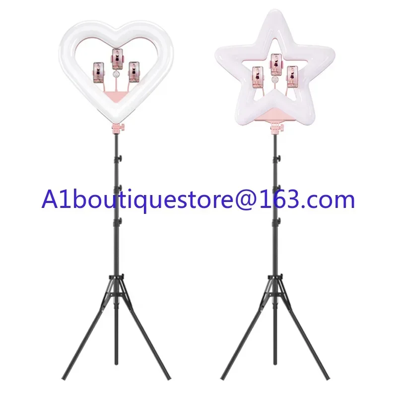 

RK51 RGKNSE heart shaped led selfie ring light with 2m tripod stand remote