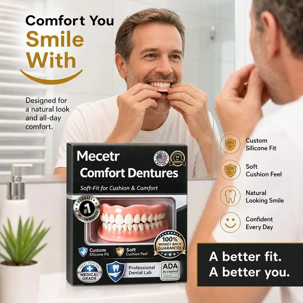 Natural Temporary False Teeth Denture Set Snap On Cosmetic Veneers With Thermal Fitting Beads Portable Travel Dental Kit