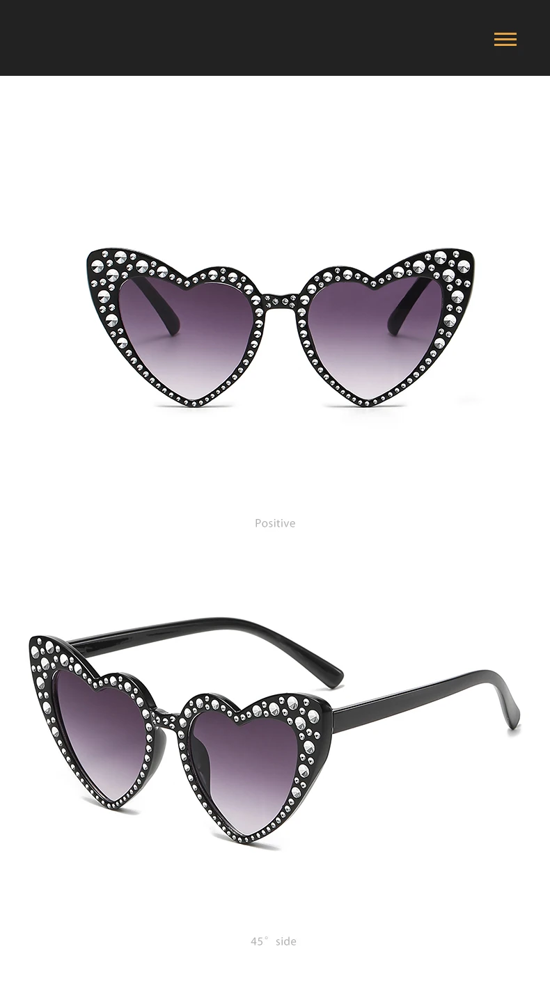 2024 Kinder New Love Diamantbesetzte Sonnenbrille Ins Baby Trend Sonnenbrille Sonnenschutzbrille – Detail 7