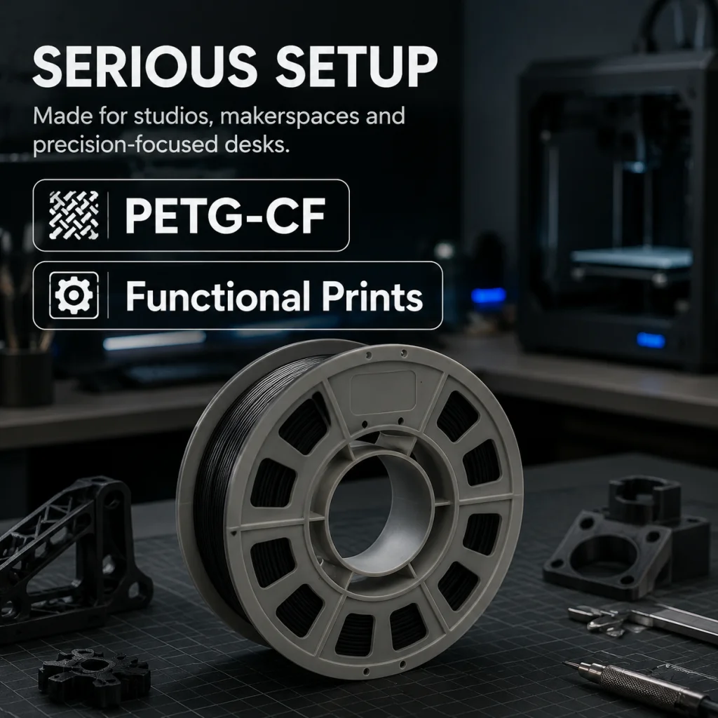 PETG-CF 3D Printer Filament Carbon Fiber Reinforced 1.75mm 300g Compact Spool High Strength Industrial Grade 3D Printing Material view 8