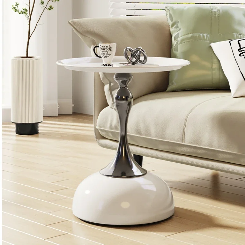 

Light Luxury Metal Coffee Table Iron Art Modern French Style Household Small Table Sofa Corner Table