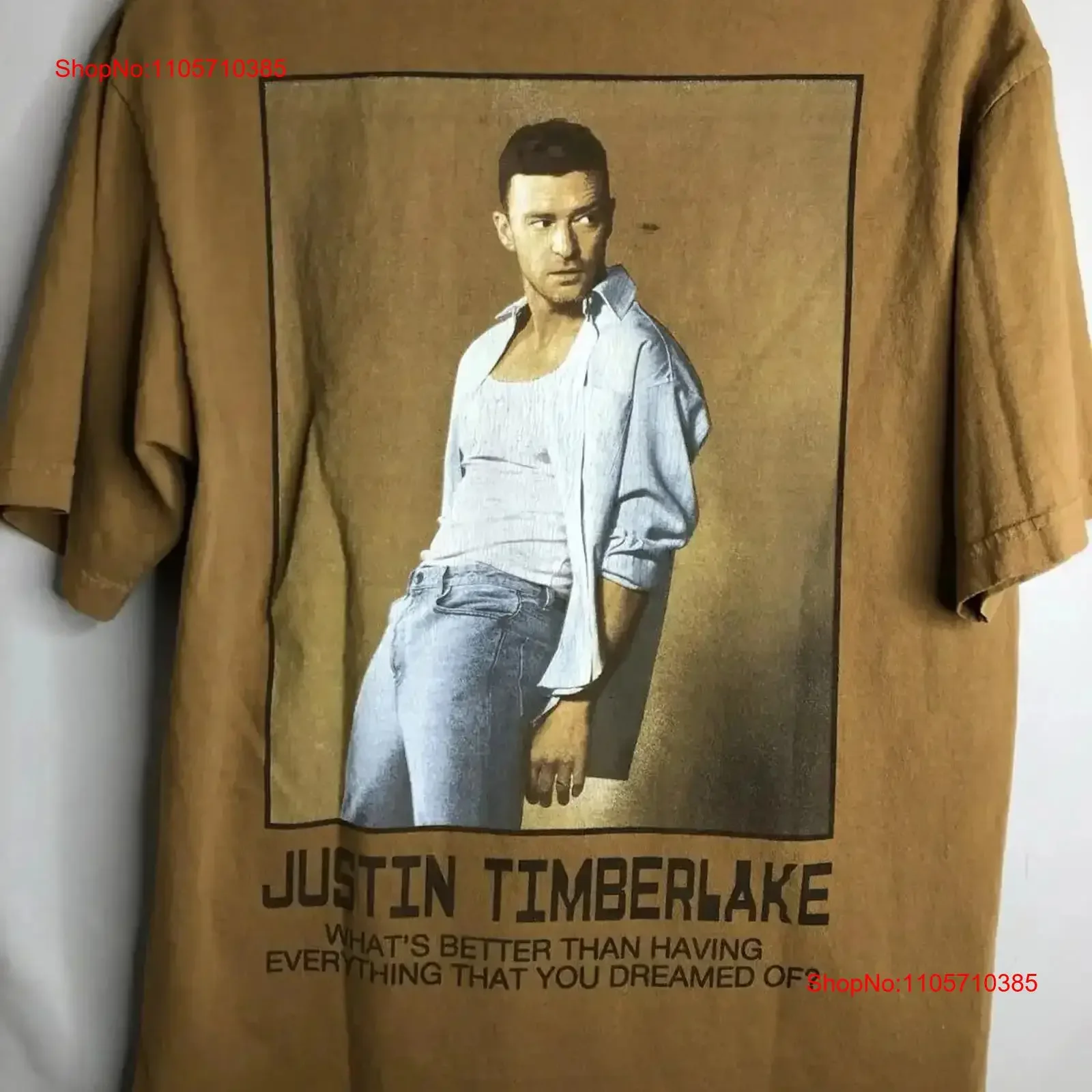 Justin Timberlake Everything I Thought It Was Concert Tour T Shirt Adult Size M vintage Washed Breathable Versatile Slightly