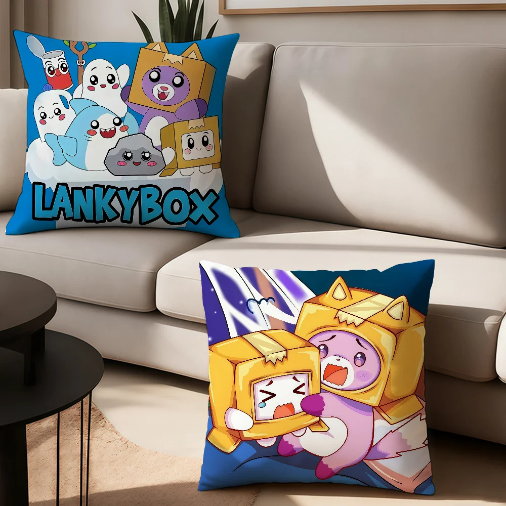 

Cartoon L-LankyBoxS cute Foxy Boxy Pillow Case Office Cushions Suitable For Sofa Car Bedroom Decorative Cushion Cover