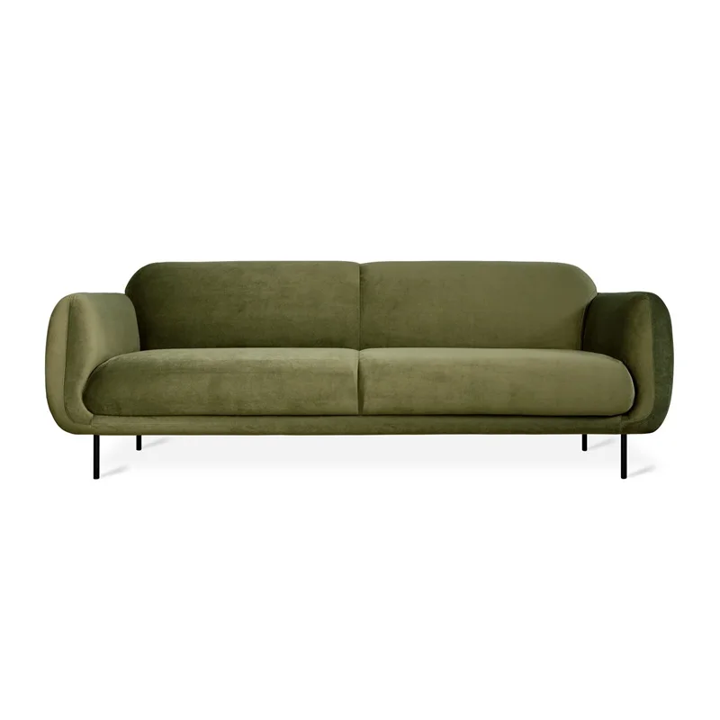 

Nordic modern living room fabric sofa light luxury Italian minimalist three-person velvet studio club apartment can be customize