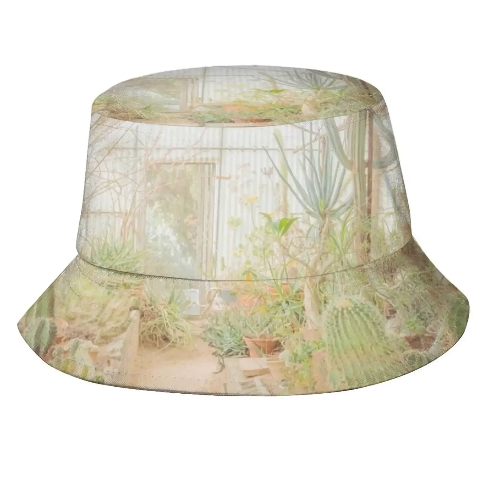 Cactus And Succulent Greenhouse In Palm Springs Garden Unisex Fisherman Hats Bucket Hats Isabelle Winardi Idraniwinardi Cactus