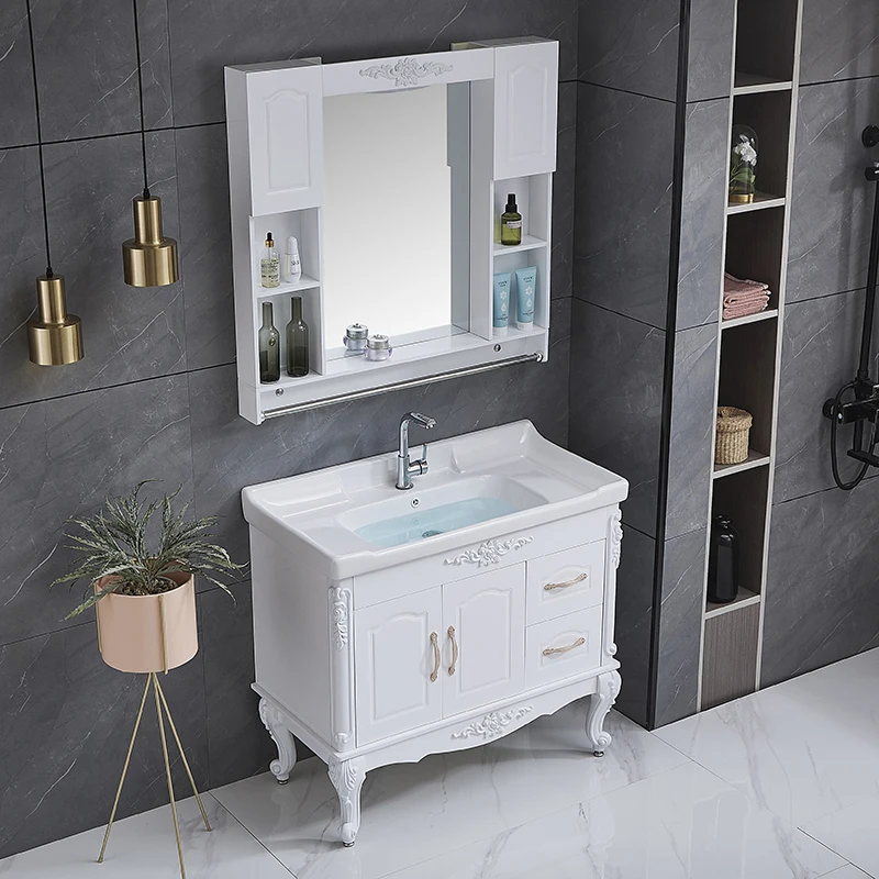 Vanity Pantry Bathroom Cabinets Space Saver Washbasin Medicine Bathroom Cabinets Wooden Les Cabinets De Bain Home Furniture