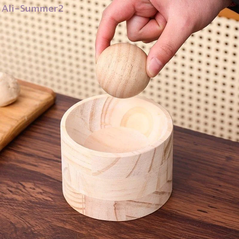 {MX} Wood Dumpling Maker Mold And Ball Manual Dough Skin Presser Hand Pie Rolling Ball Quick Dumpling Wrapper Making Tool - view 5