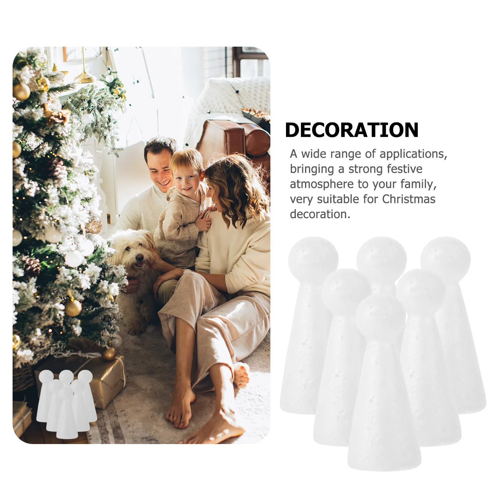 

10pcs Christmas Foam Balls High Density Smooth For Easy Painting Diy Ball Pendant Decoration Craft Suitable For Home Office