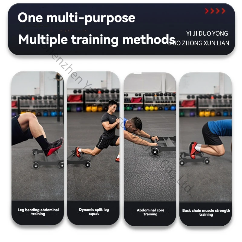 Commercial Private Training Core Four-wheeled Chariot Fitness Gadget Physical Abdominal Wheel Multi-functional Abdominal Device