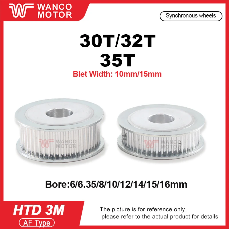 HTD 3M Synchronous Wheel 3M Belt Pulley 30Teeth 32Teeth 35Teeth HTD3M 30T 32T 35T  HTD3M Timing Pulley