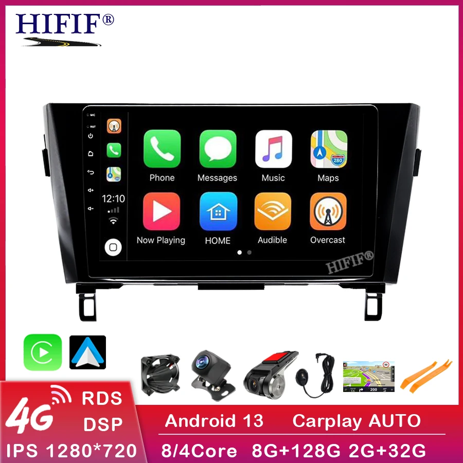 

Android 13 2din Car Radio Multimedia Video Player for Nissan X-Trail Qashqai j11 j10 2013 2014-2017 GPS Navigation Stereo