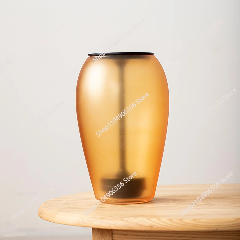 Under the moon glazed lamp tea set accessories warm atmosphere light Chinese zen tea ceremony glazed ornament decorative lamp