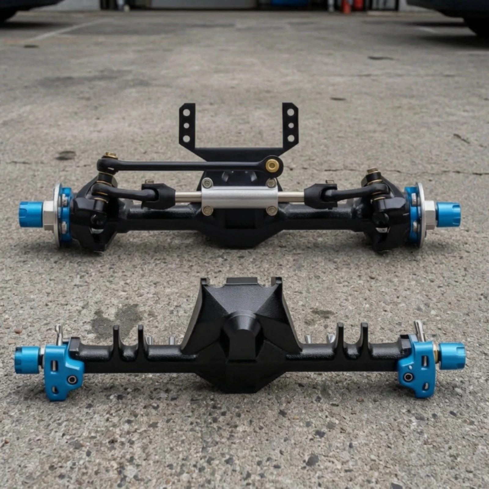 2 Pieces SCX24 Axle Assembly Compact Front and Rear Axle Set Crawler Axles Rugged Hardware Stable for Hobbyists
