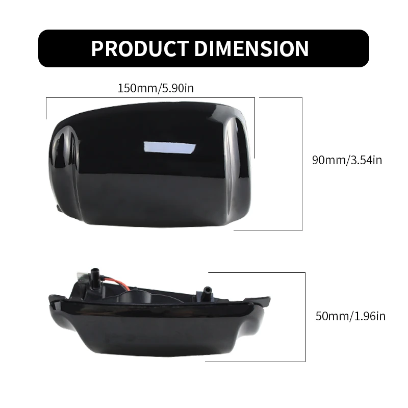 

2×Side Rearview Mirror Marker Lights for Ford Transit MK8 2014-up/Transit Custom 2012-up LED Signal Blinker Lamp Indicator 12V