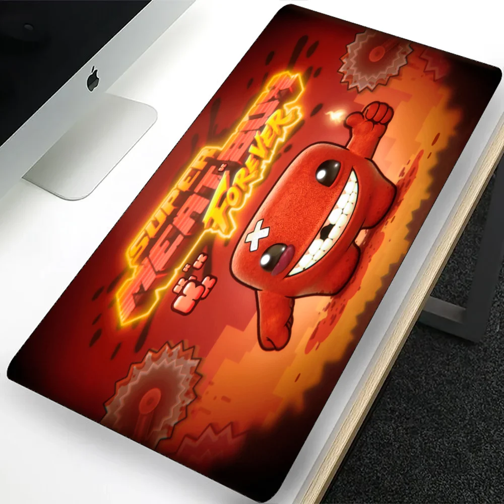 Super Meat Boy Large Gaming Mouse Pad Computer Mousepad PC Gamer Laptop Mouse Mat Office Mausepad Silicone Keyboard Mat Desk Pad