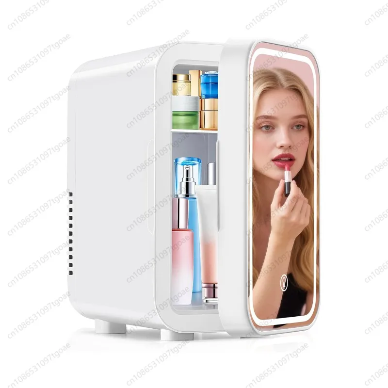 6L mirror LED mini cooling and heating small refrigerator beauty car home dual-purpose small dormitory home refrigeration