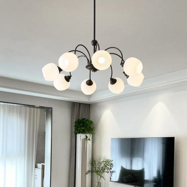 GHJUYIOL French Cream Style Living Room Pendant Light Retro Flower American Restaurant Light Bedroom Ceiling Light