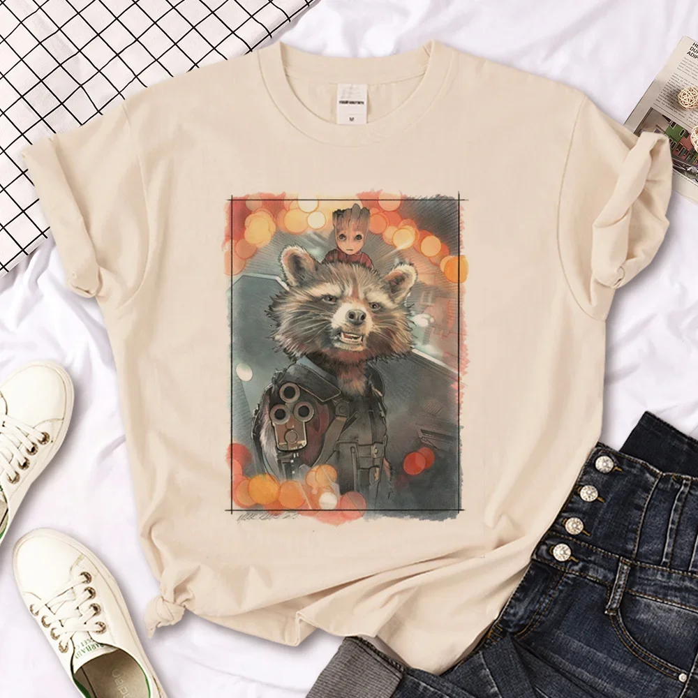 Raccoon Rocket t-shirts women harajuku tshirt female streetwear harajuku designer clothing