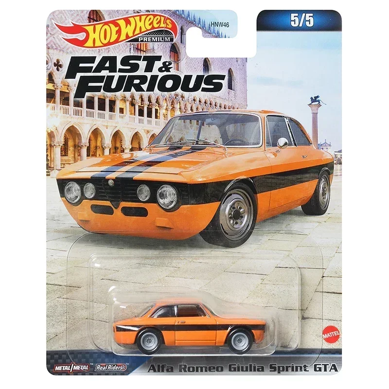 Genuine Hot Wheels Premium Car Fast & Furious 1:64 Diecast Children Toys Boys for Boys Custom Mustang Alfa Romeo Giulia Sprint