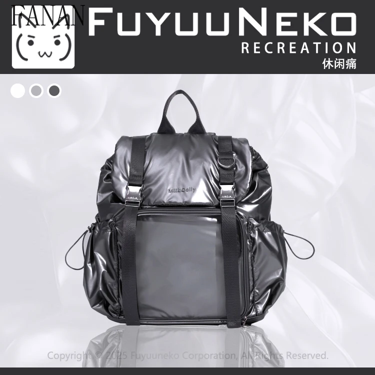 여성용 백팩 스윗하고 귀여운 오리지널 여성 캐주얼 가방 패션 2025 신상 드로스트링 지퍼 대용량 백팩