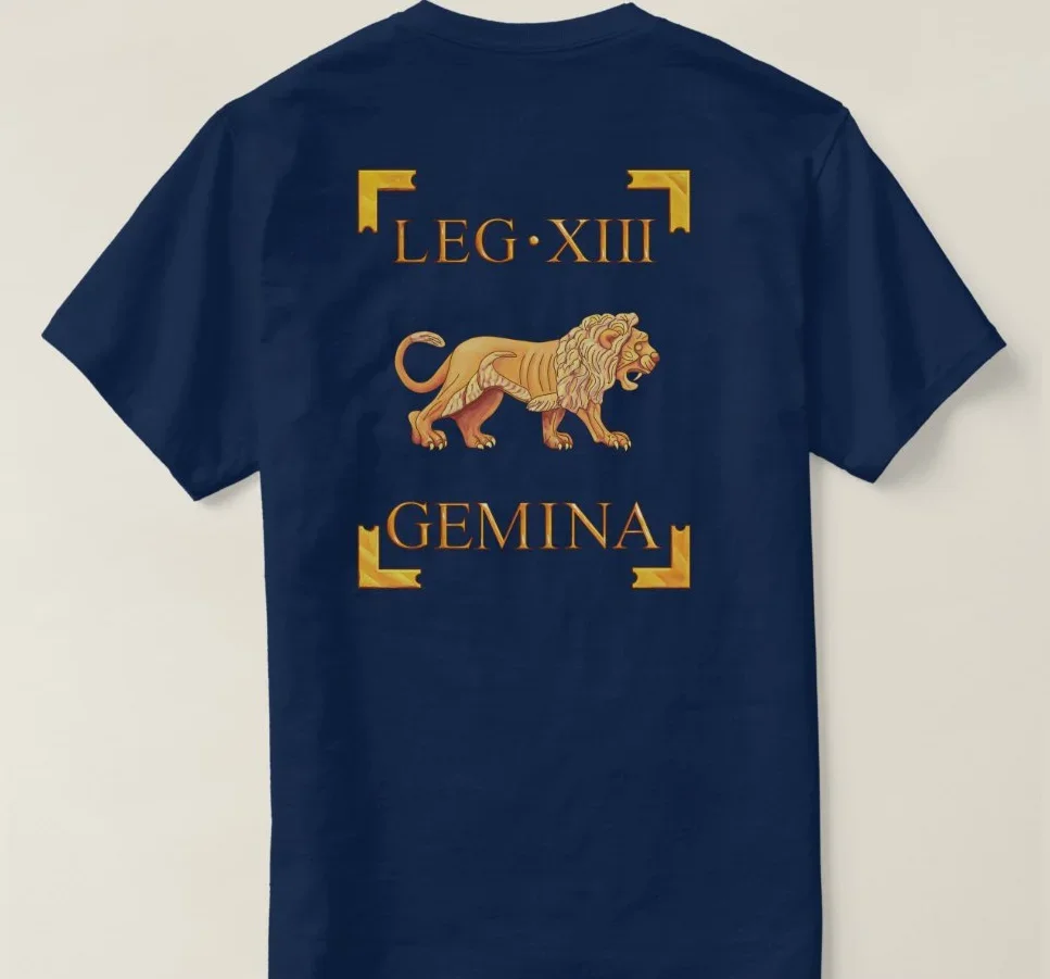 Legio XIII Gemina Lion Symbol 13st Roman Legion Vexillum T-Shirt 100% Cotton O-Neck Short Sleeve Summer Casual Mens T-shirt