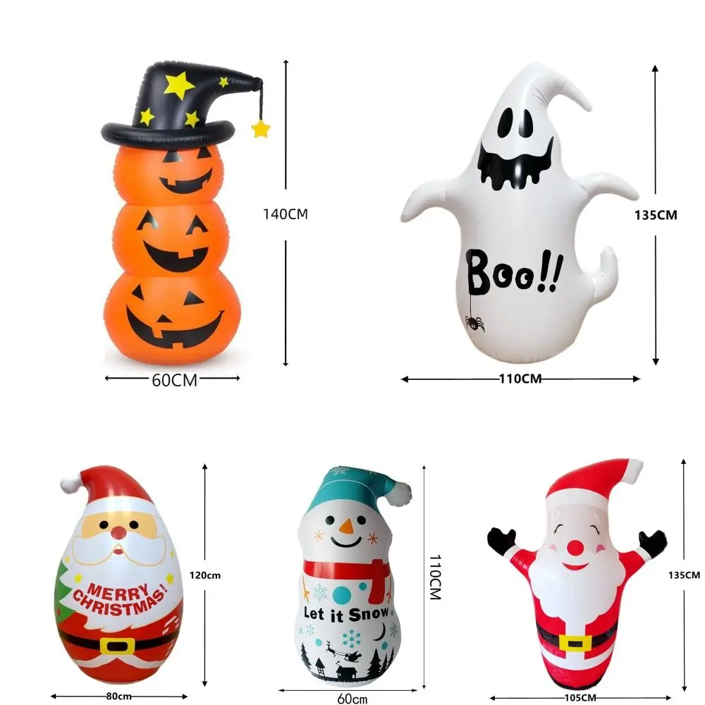 Halloween papai noel copo inflável chrismas abóboras boneco de neve modelo inflável dos desenhos animados pvc fantasma modelo inflável tumbler